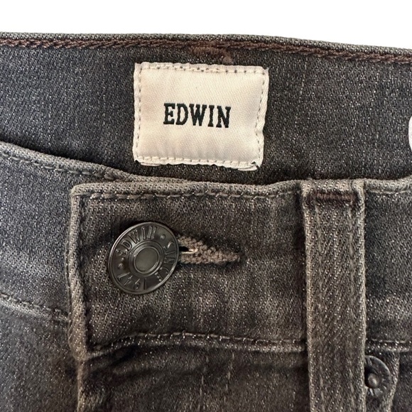 Edwin Bree High Waist Raw Hem Straight Leg Jeans 25 - Picture 5 of 9